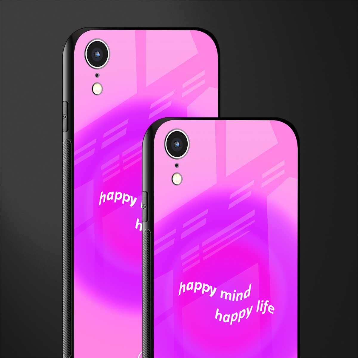 happy mind glass case for iphone xr image-2