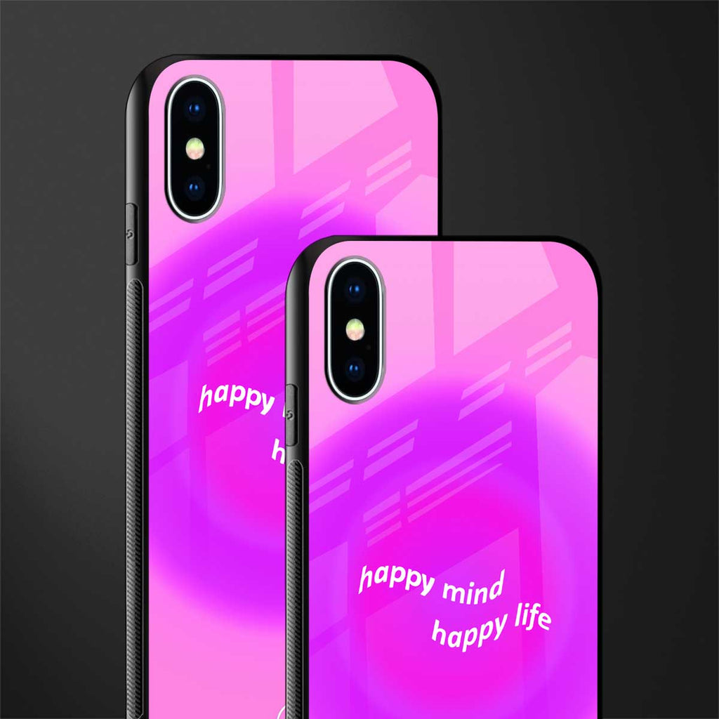 happy mind glass case for iphone x image-2