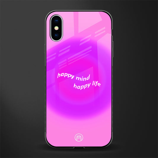 happy mind glass case for iphone xs image