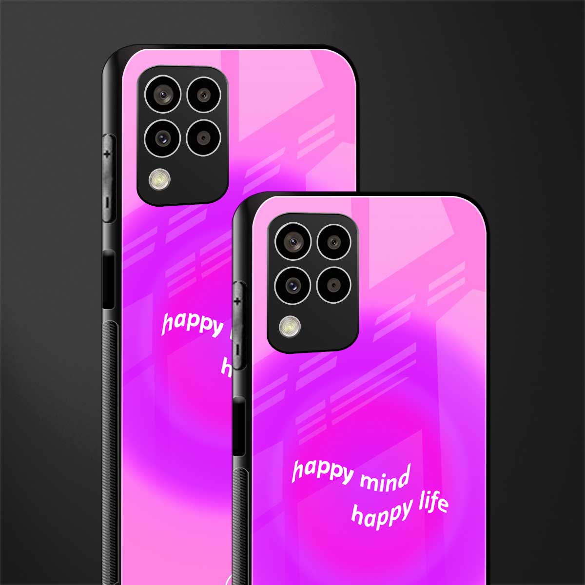 happy mind back phone cover | glass case for samsung galaxy m33 5g