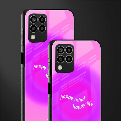 happy mind back phone cover | glass case for samsung galaxy m33 5g