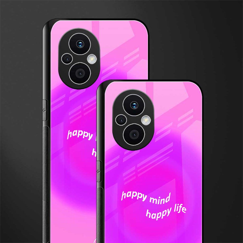 happy mind back phone cover | glass case for oppo f21 pro 5g