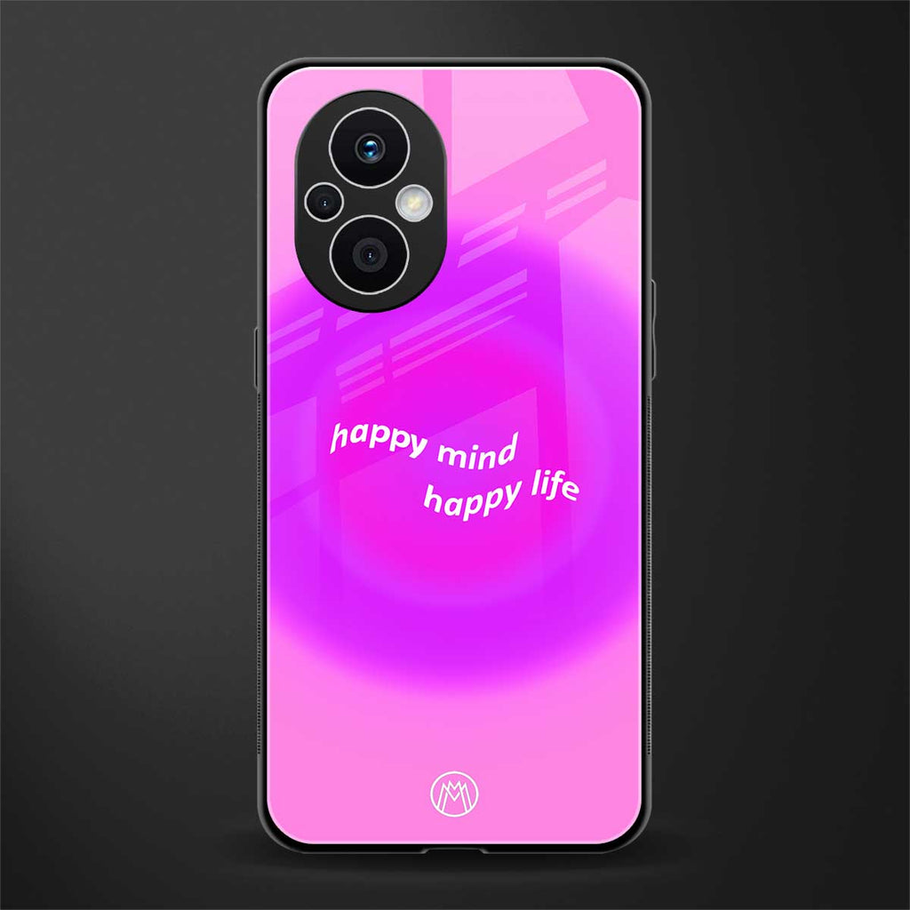 happy mind back phone cover | glass case for oppo f21 pro 5g
