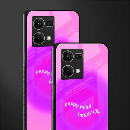happy mind back phone cover | glass case for oppo f21 pro 4g