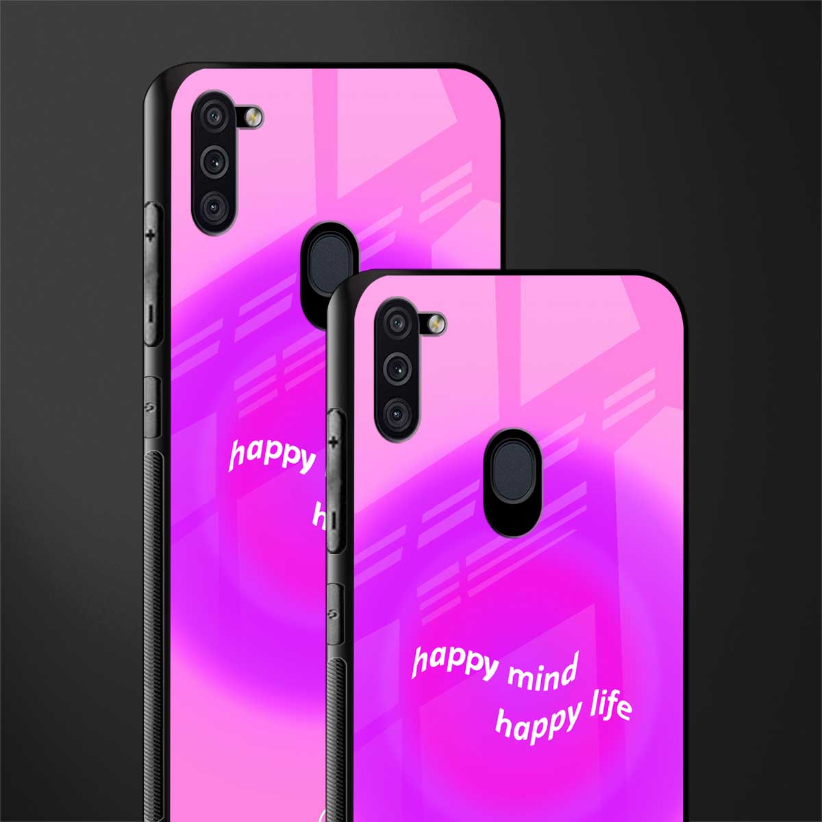 happy mind glass case for samsung a11 image-2