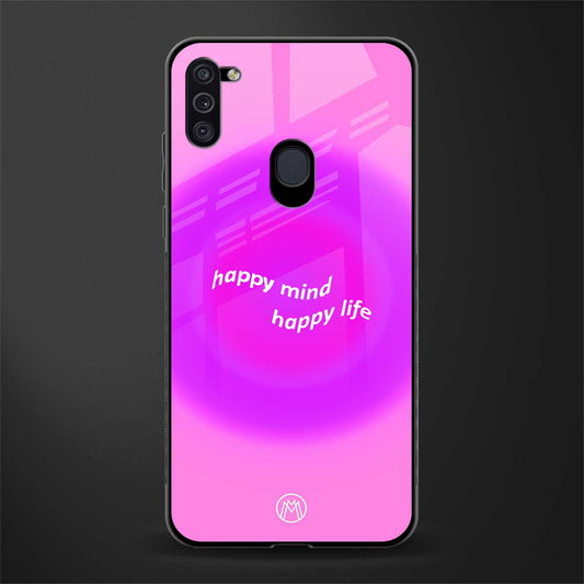 happy mind glass case for samsung a11 image