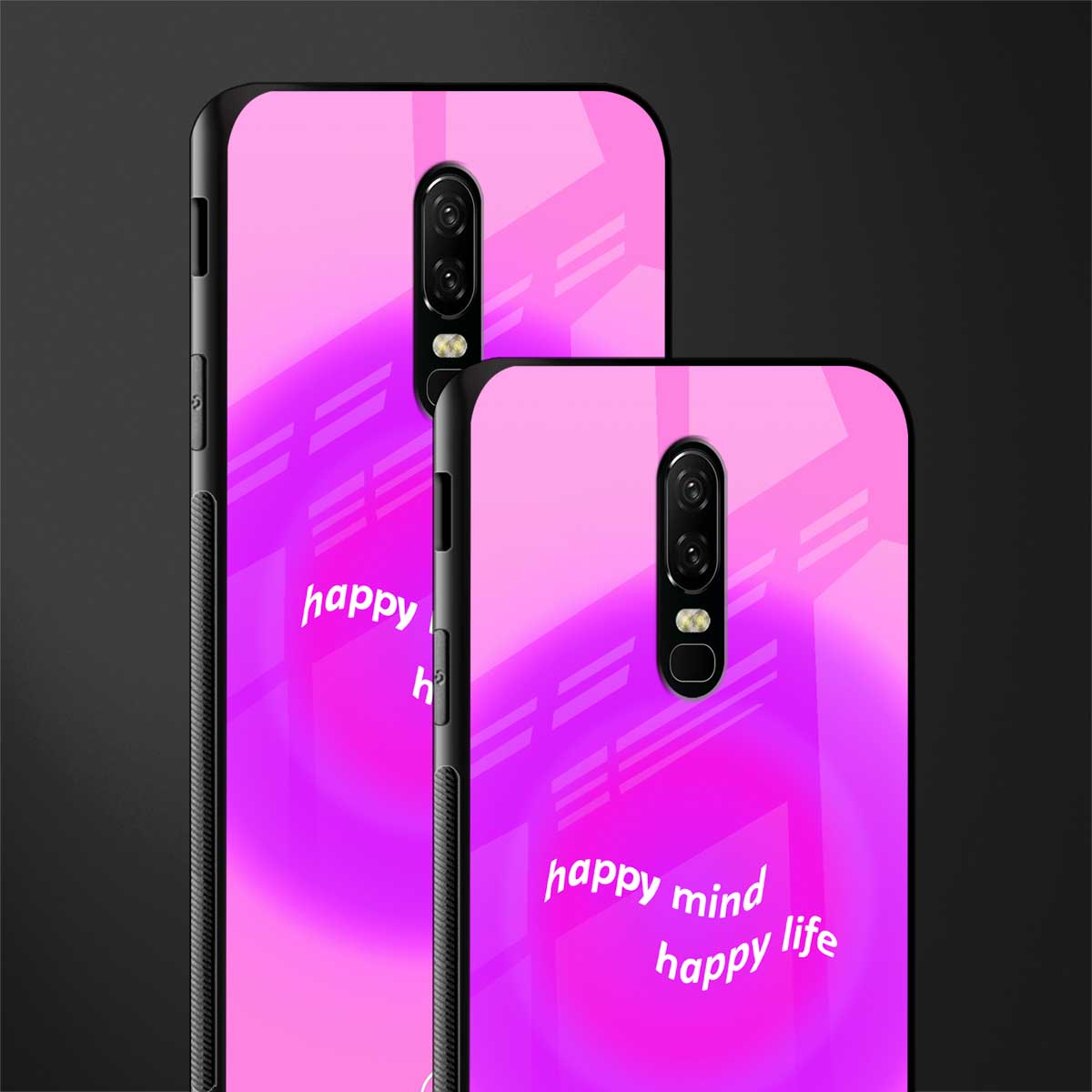 happy mind glass case for oneplus 6 image-2