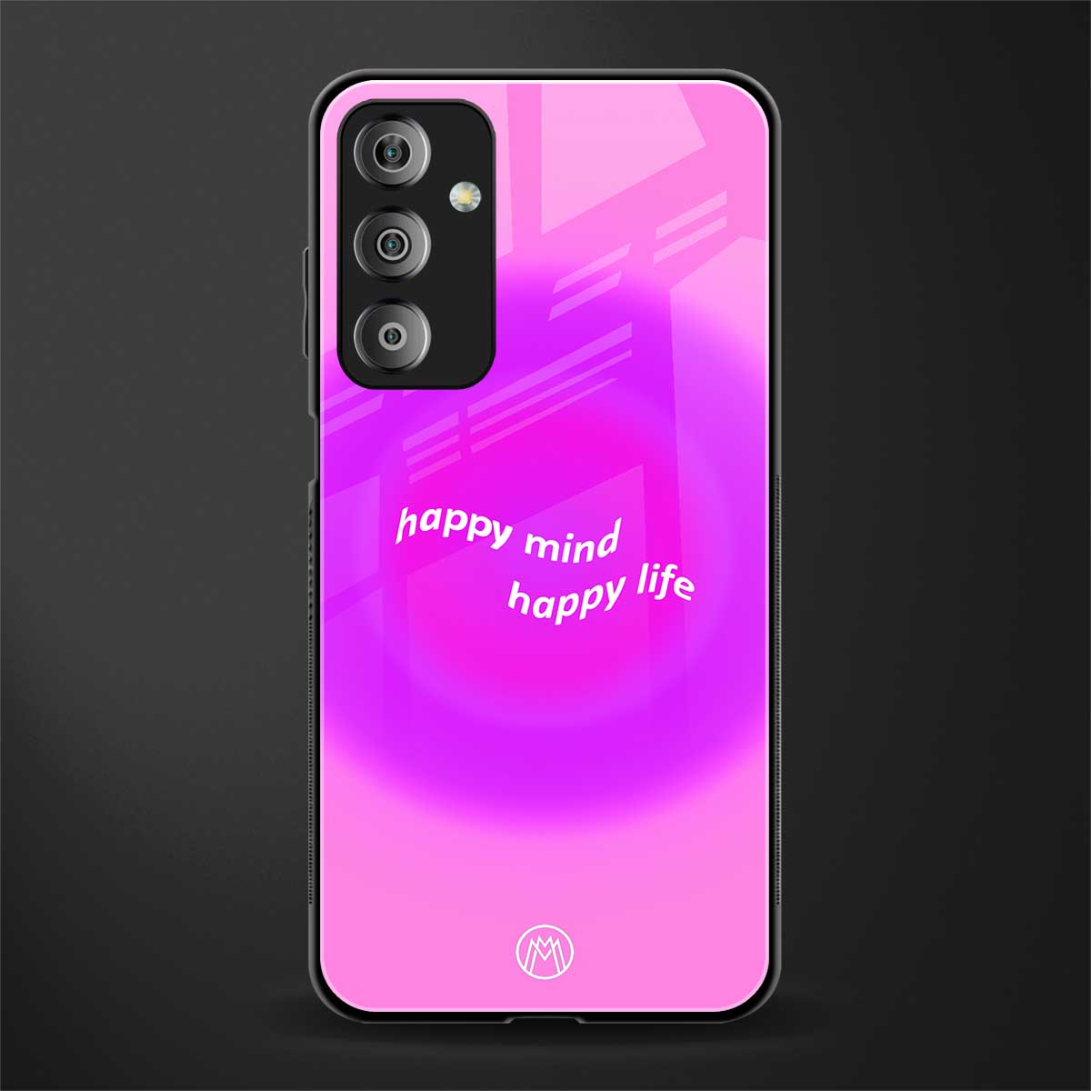 happy mind back phone cover | glass case for samsung galaxy f23 5g