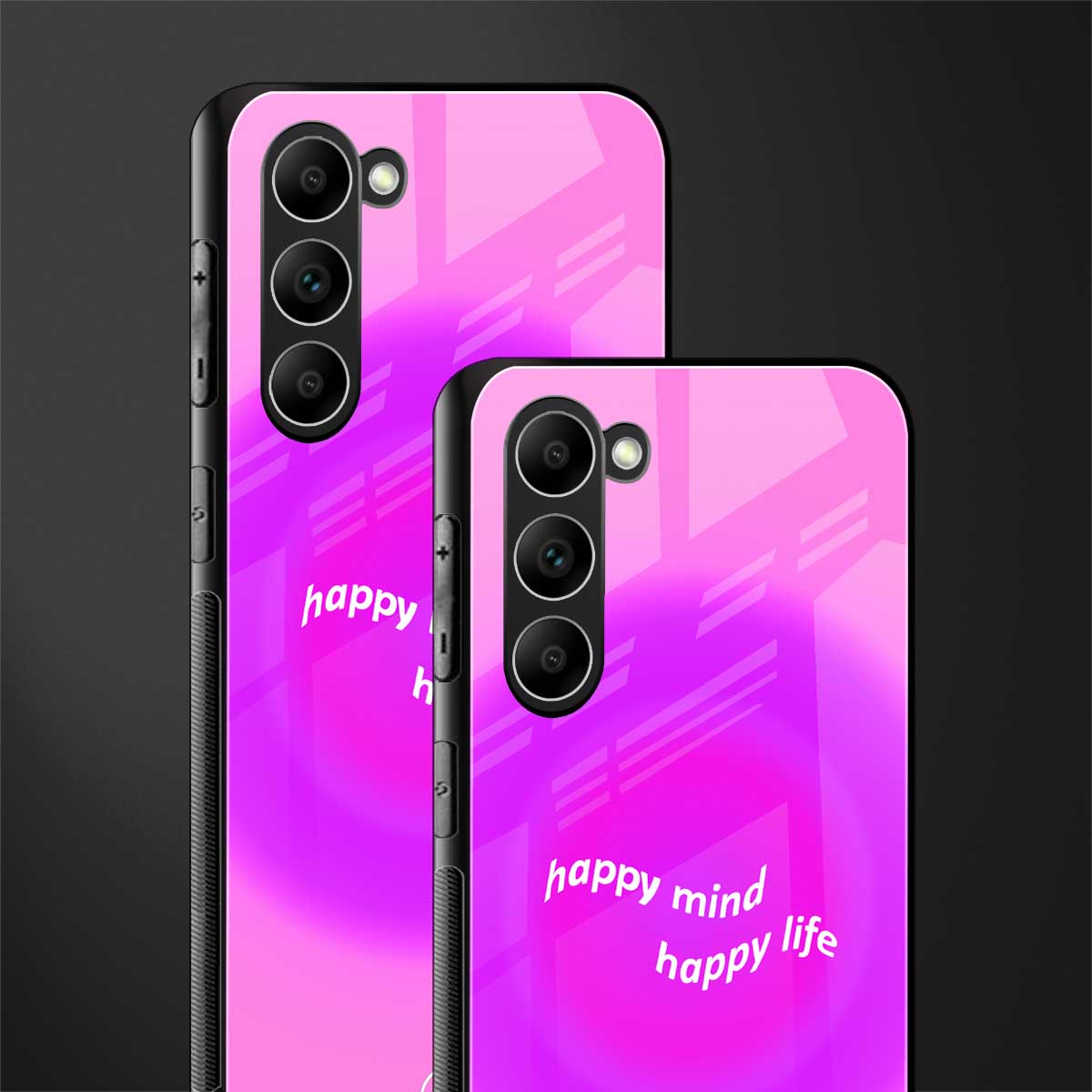 happy mind glass case for phone case | glass case for samsung galaxy s23