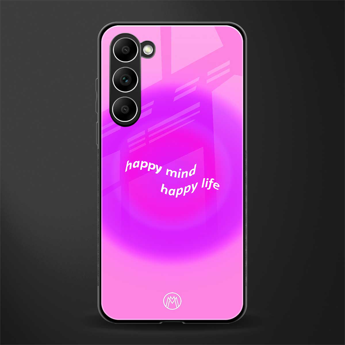 happy mind glass case for phone case | glass case for samsung galaxy s23