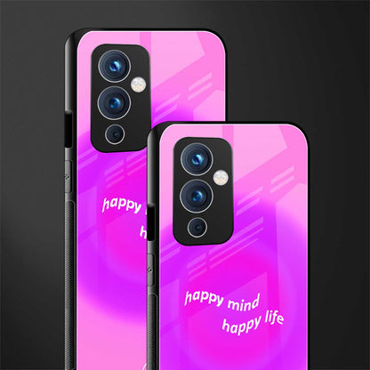 happy mind back phone cover | glass case for oneplus 9