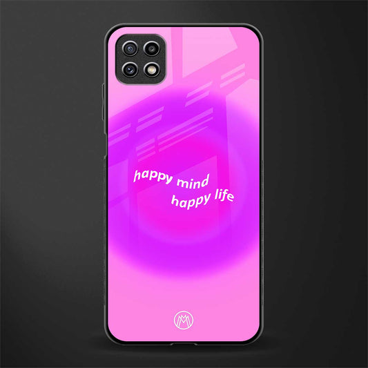 happy mind back phone cover | glass case for samsung galaxy f42