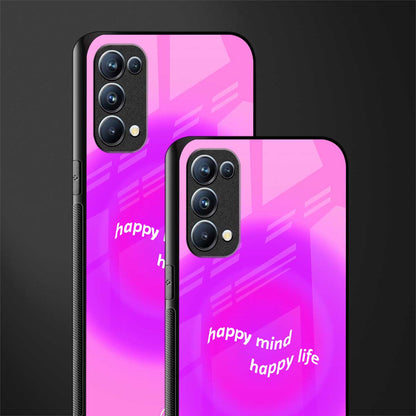 happy mind back phone cover | glass case for oppo reno 5