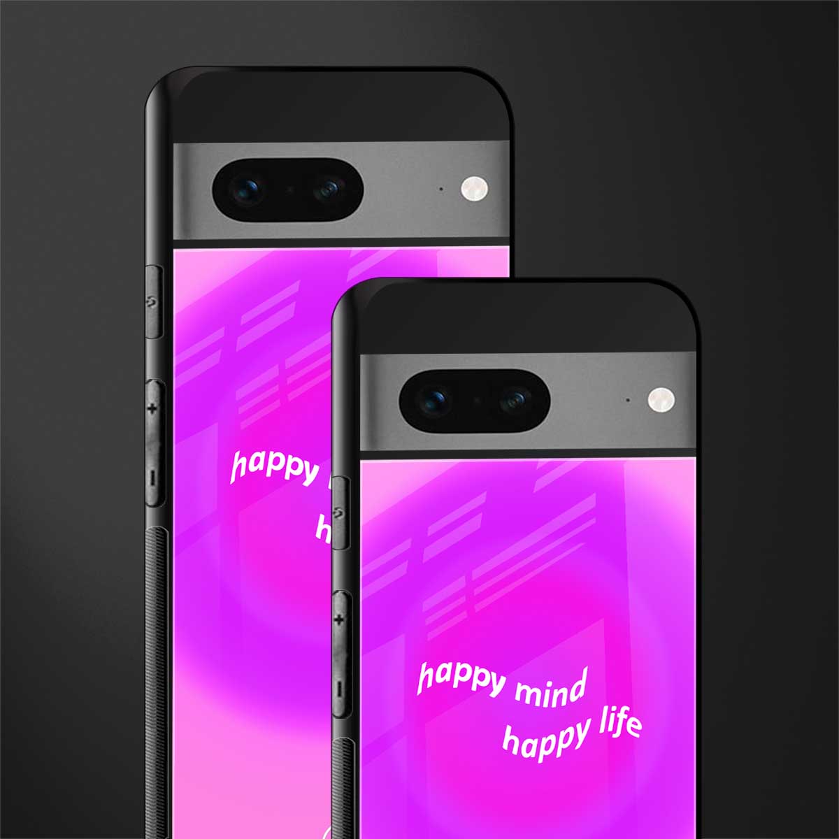 happy mind back phone cover | glass case for google pixel 7