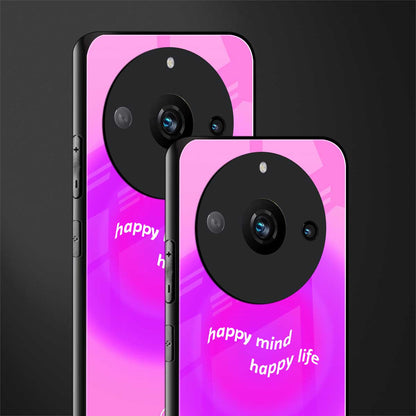 happy mind back phone cover | glass case for realme 11 pro 5g