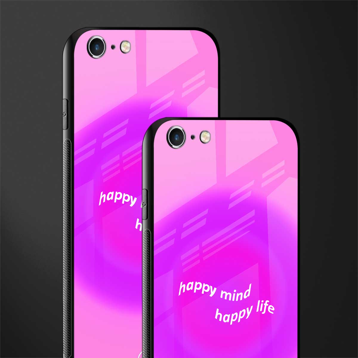 happy mind glass case for iphone 6 plus image-2