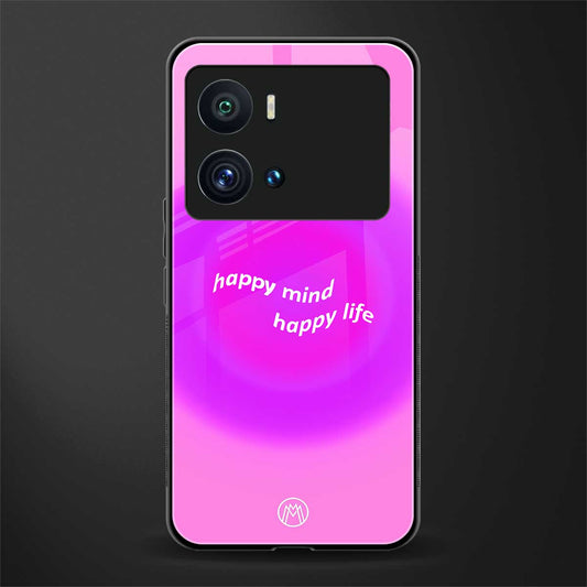 happy mind back phone cover | glass case for iQOO 9 Pro