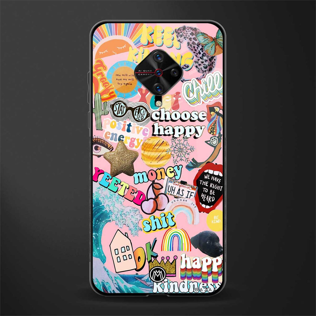 happy summer collage glass case for vivo s1 pro image