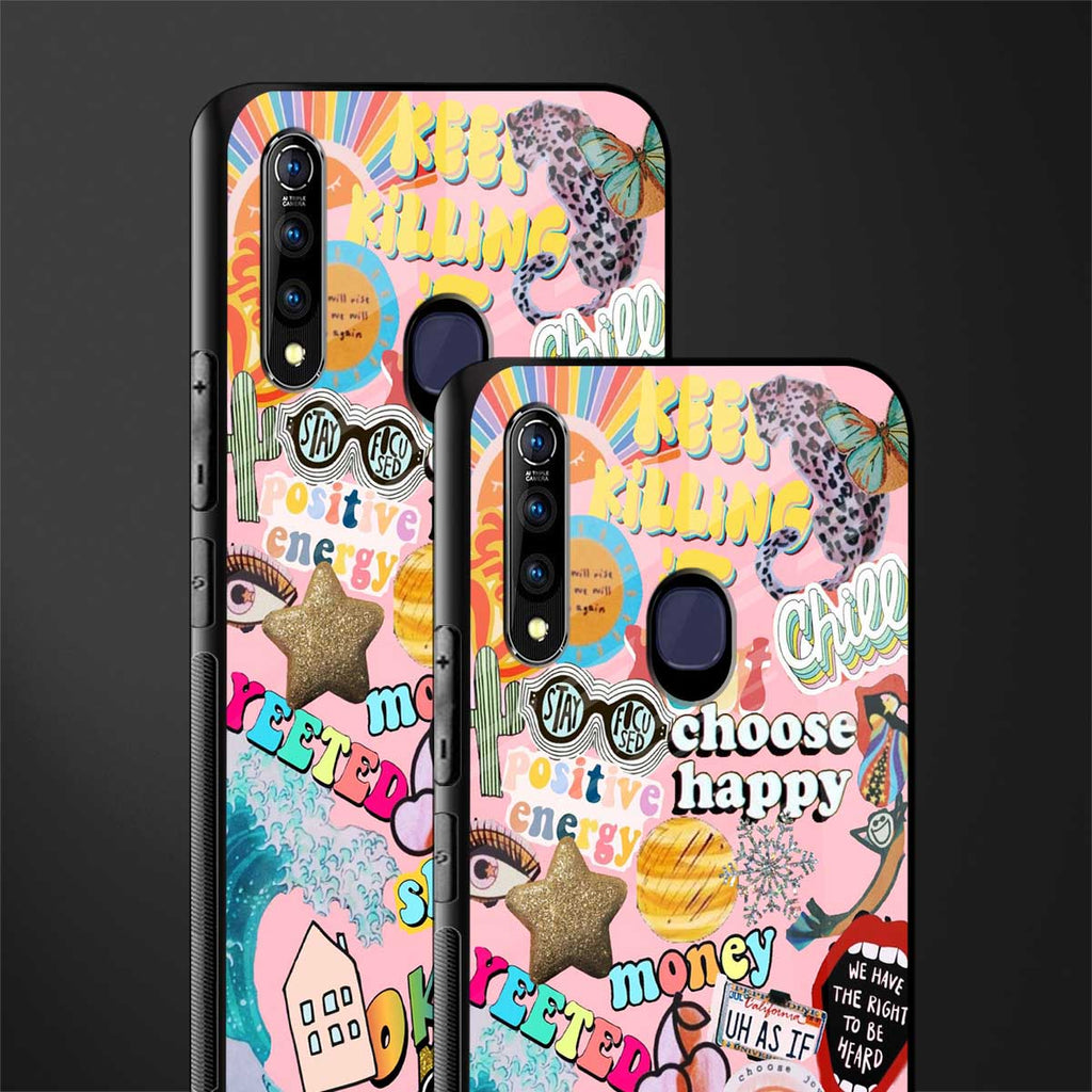 happy summer collage glass case for vivo z1 pro image-2