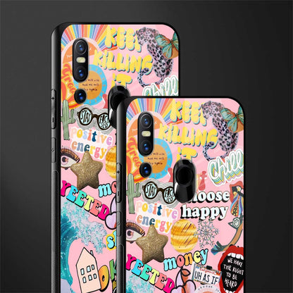 happy summer collage glass case for vivo v15 image-2