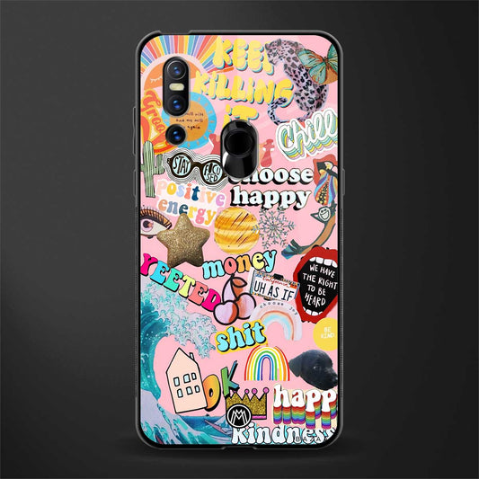 happy summer collage glass case for vivo v15 image
