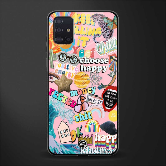 happy summer collage glass case for samsung galaxy a71 image