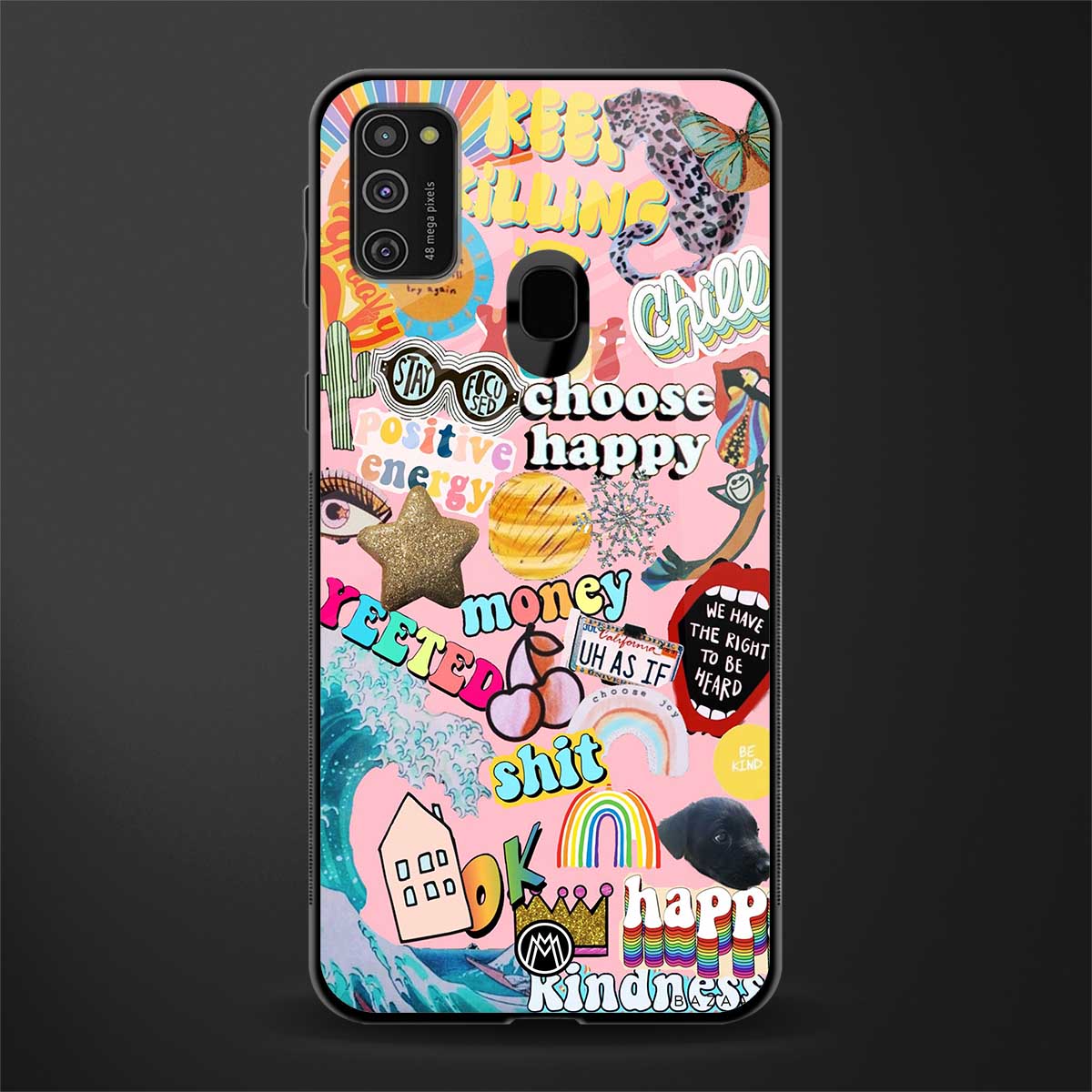 happy summer collage glass case for samsung galaxy m21 image