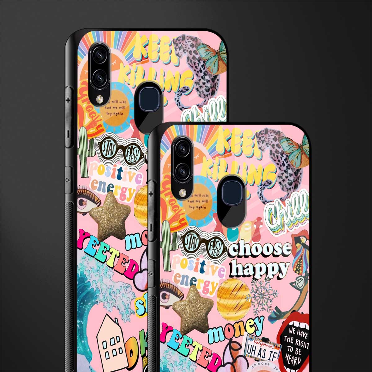 happy summer collage glass case for samsung galaxy a20 image-2