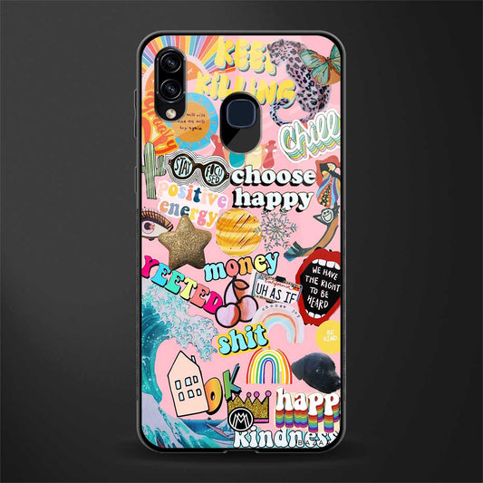 happy summer collage glass case for samsung galaxy a20 image