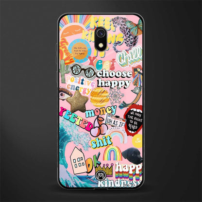 happy summer collage glass case for redmi 8a image
