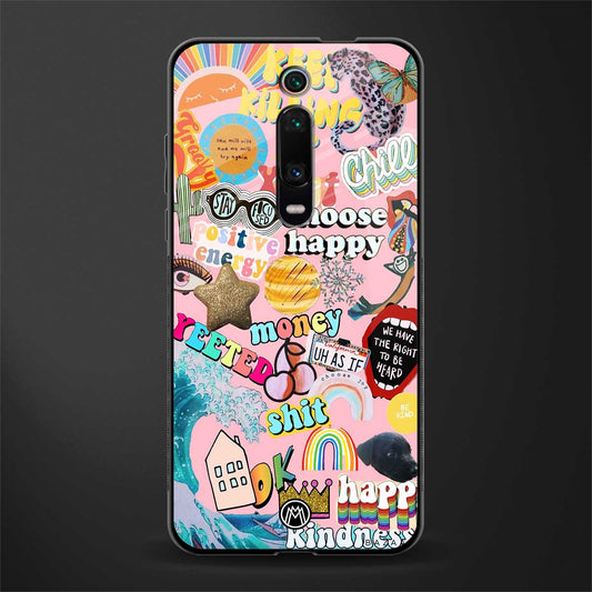 happy summer collage glass case for redmi k20 image