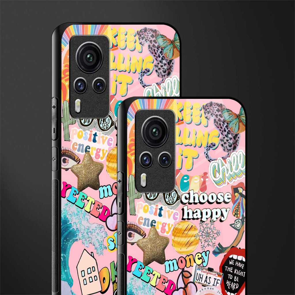 happy summer collage glass case for vivo x60 pro image-2