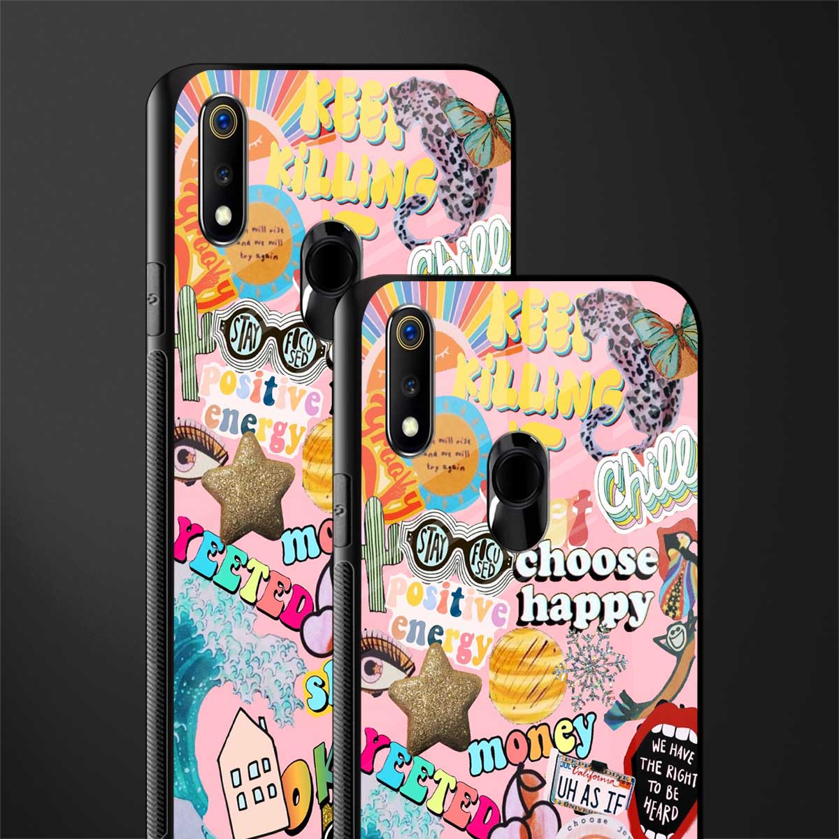 happy summer collage glass case for realme 3 pro image-2