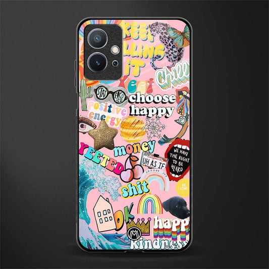 happy summer collage glass case for vivo t1 5g image