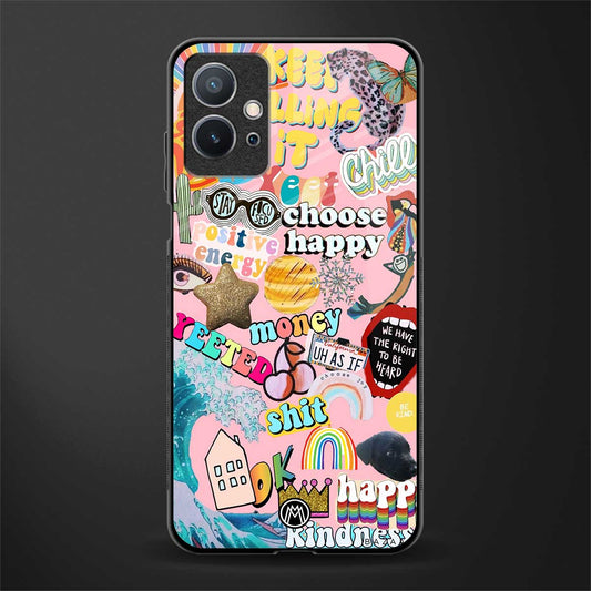 happy summer collage glass case for vivo y75 5g image