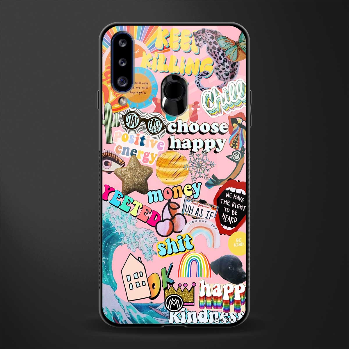happy summer collage glass case for samsung galaxy a20s image