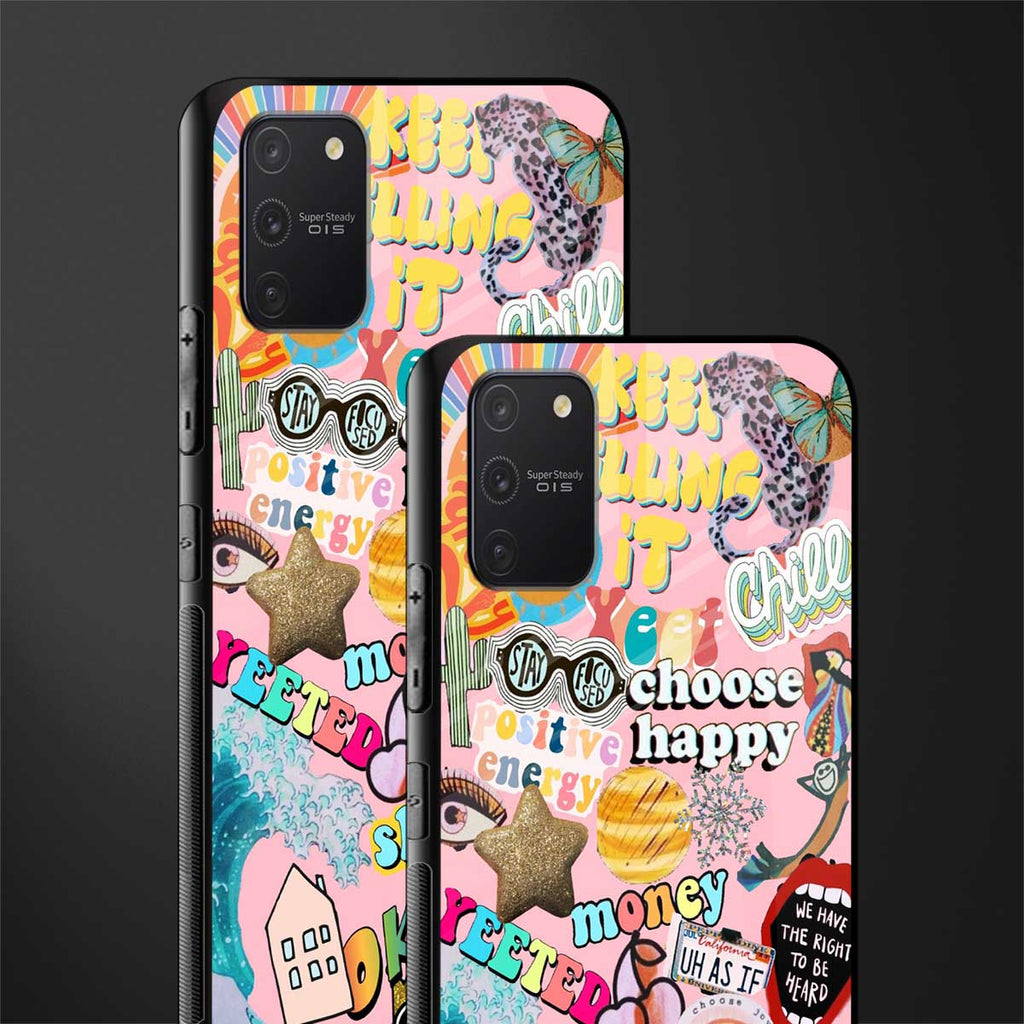 happy summer collage glass case for samsung galaxy s10 lite image-2