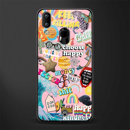 happy summer collage glass case for vivo y91 image