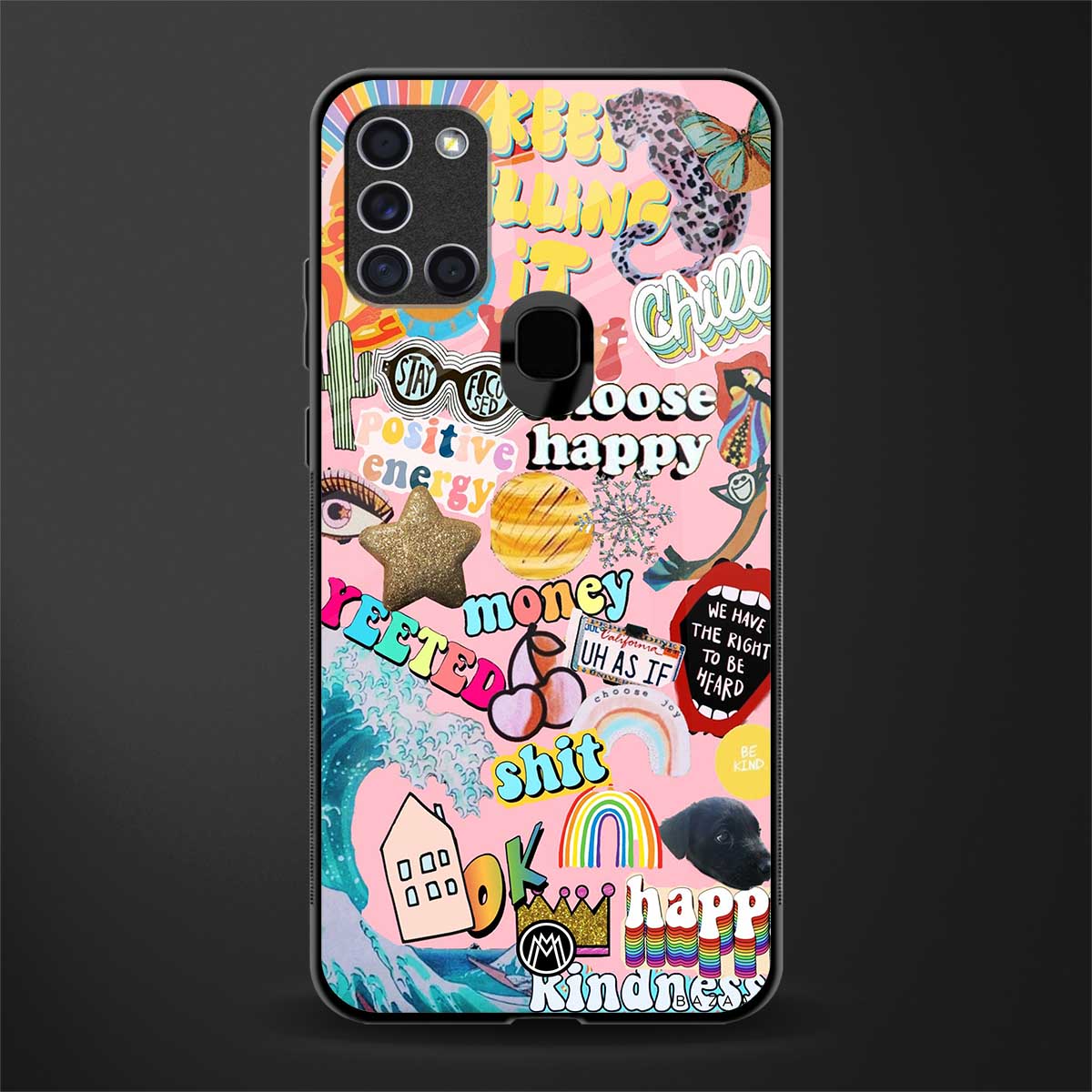 happy summer collage glass case for samsung galaxy a21s image