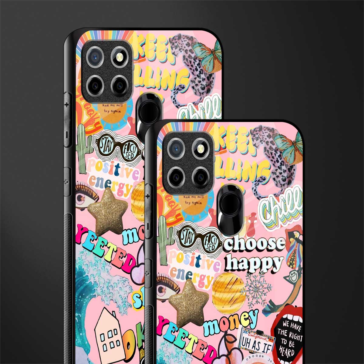 happy summer collage glass case for realme narzo 30a image-2