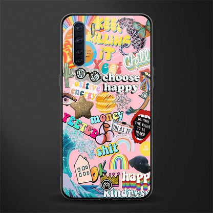 happy summer collage glass case for oppo f15 image