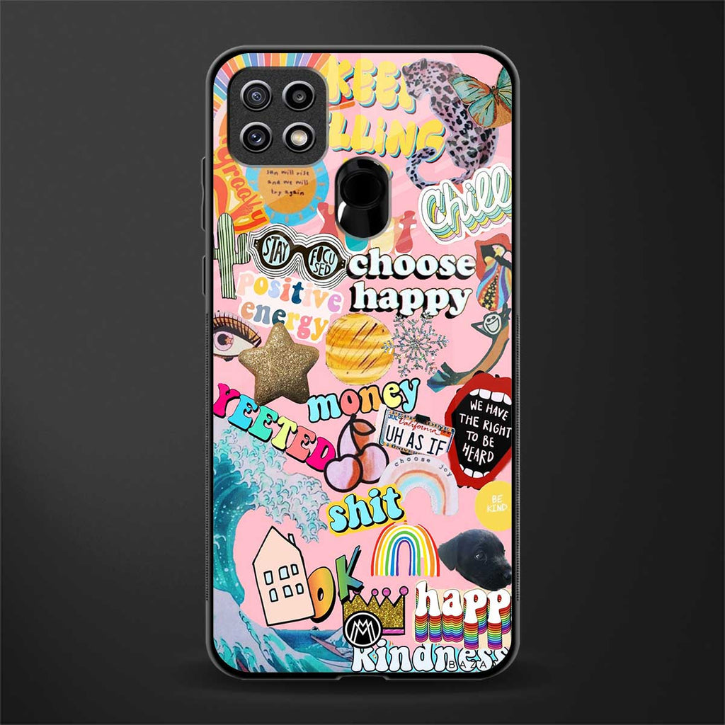 happy summer collage glass case for oppo a15 image