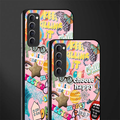happy summer collage glass case for oppo reno 4 pro image-2