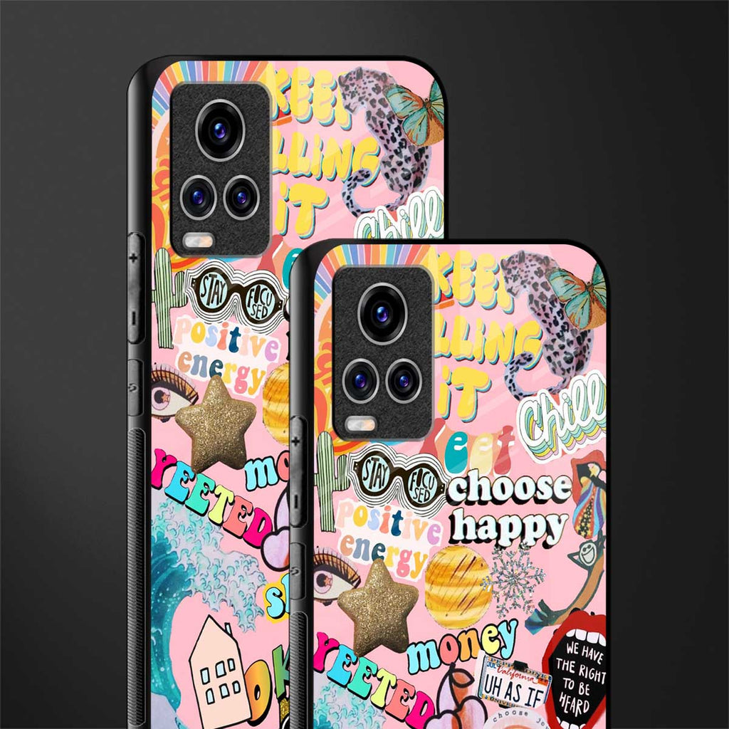 happy summer collage glass case for vivo v20 pro image-2
