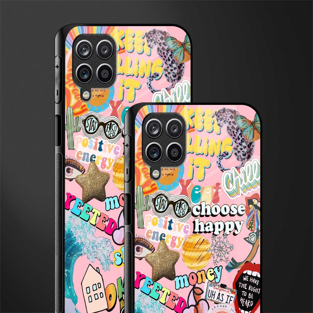 happy summer collage glass case for samsung galaxy a12 image-2