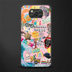 happy summer collage glass case for poco x3 image