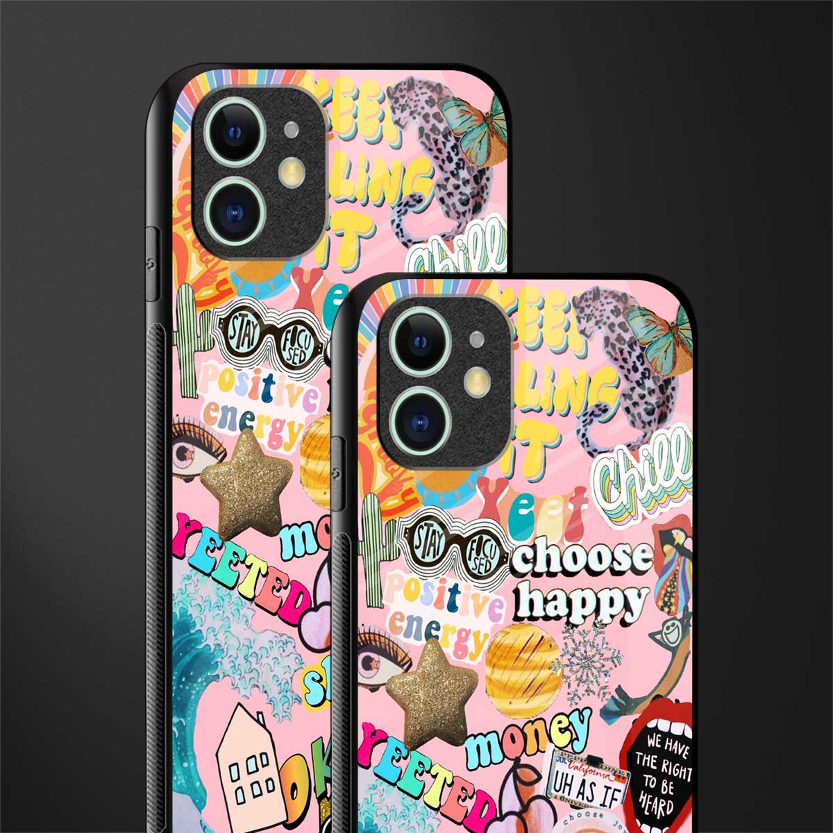 happy summer collage glass case for iphone 12 image-2