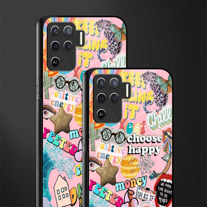 happy summer collage glass case for oppo f19 pro image-2