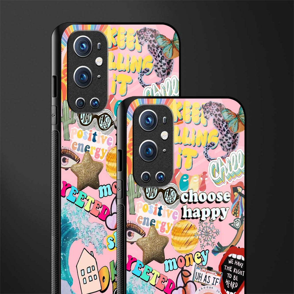 happy summer collage glass case for oneplus 9 pro image-2