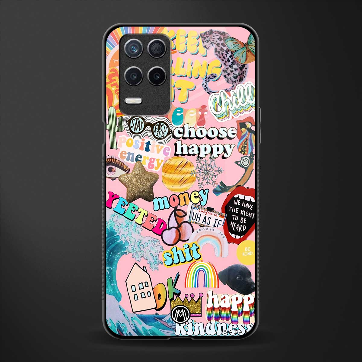 happy summer collage glass case for realme 8 5g image